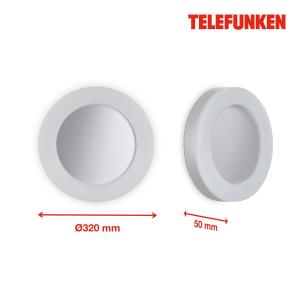 Telefunken Rixi aplique LED de exterior, blanco