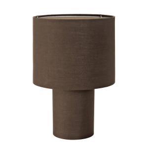 PR Home Leah lámpara de mesa algodón altura 28cm marrón