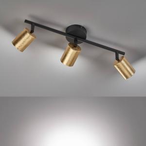 FISCHER & HONSEL Foco de techo LED Vano pan de oro 3 luces…