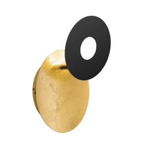 FISCHER & HONSEL Aplique LED Hennes, Ø 18cm, oro/negro