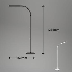 Briloner Lámpara de pie LED Pivaz ajustable touchdim blanco