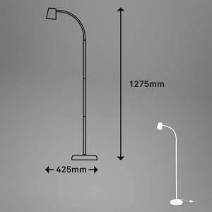 Briloner Lámpara de pie Skriva, ajustable, GU10, blanco