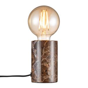 Nordlux Lámpara de mesa Siv con cilindro de mármol, marrón…