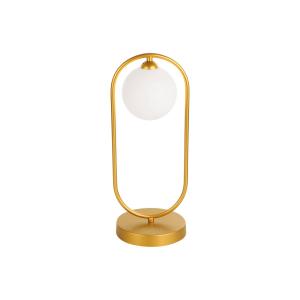 Viokef Lámpara de mesa Fancy con pantalla de vidrio, oro