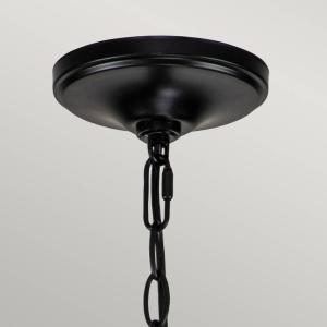 KICHLER Lámpara de araña Capitol Hill, 12 luces, negro