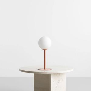 ALDEX Lámpara de mesa Joel, altura 35 cm, coral/blanco