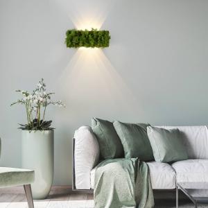 JUST LIGHT. Green Carlo Aplique de pared LED, Up/Down, musg…