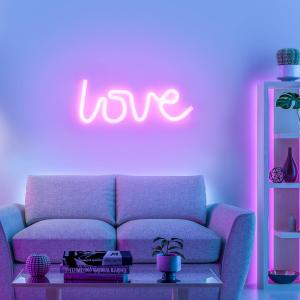 JUST LIGHT. Aplique LED Neon Love, USB