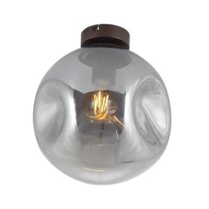 Lámpara de techo Lindby Valentina, cristal, cóncava, 1 luz