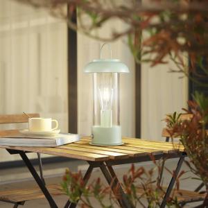 Lámpara de mesa recargable Lindby Yvette, verde, IP44, regu…