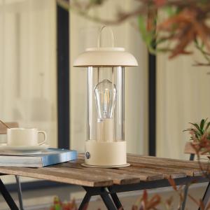 Lámpara de mesa recargable Lindby Yvette, albaricoque, IP44…