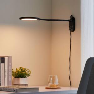 Lindby Valtaria Lámpara de mesa LED, CCT, negra
