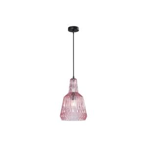 Lindby Belarion lámpara colgante rosa 1 luz vidrio