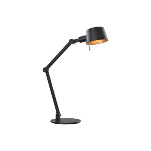 Lámpara de mesa Lucande Silka, regulable, negra