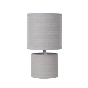 Lucide Lámpara de mesa Greasby con pantalla textil, gris