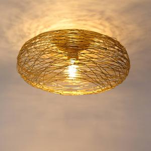 Lámpara de techo Lindby Kaviya, oro, hierro, Ø 40 cm