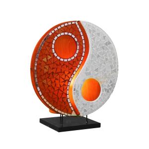Woru Ying Yang lámpara de mesa de mosaico de vidrio naranja…