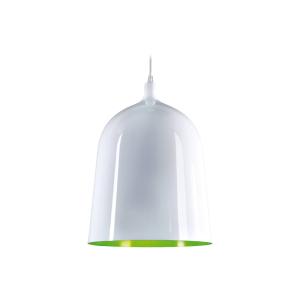 Lámpara colgante Aluminor Bottle, Ø 28 cm, blanco/verde