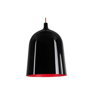 Lámpara colgante Aluminor Bottle, Ø 28 cm, negro/rojo