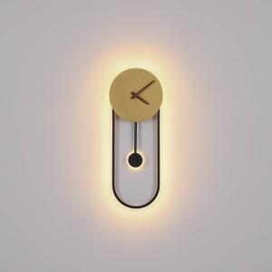 Globo Aplique LED Sussy con reloj, negro/oro