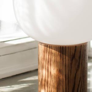 Markslöjd Lámpara de mesa Skene madera y vidrio 44cm