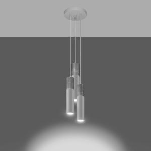 Euluna Isabeau lámpara colgante 3 luces blanco/gris