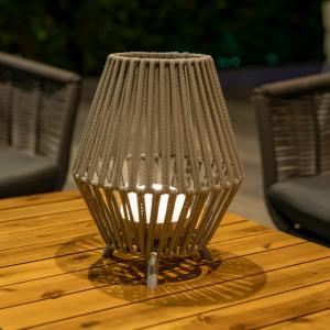 Newgarden Conta lámpara de mesa LED recargable taupe 32cm