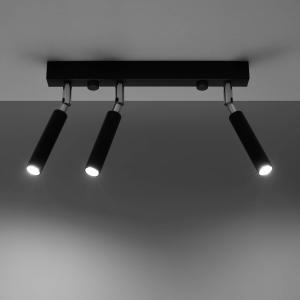 Euluna Nicanor downlight de techo negro/cromo 3 luces