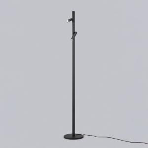 Helestra Coni lámpara pie LED 2 focos 160cm negro