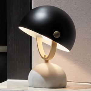 Beacon Lighting Lámpara de mesa Lowe, base de mármol negro/…