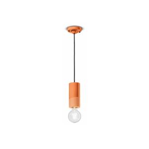 Ferroluce PI lámpara colgante, cilíndrica, Ø 8 cm naranja