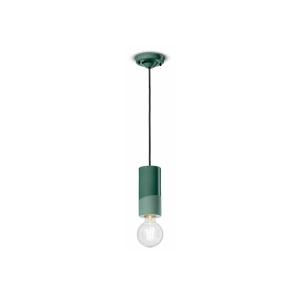 Ferroluce PI lámpara colgante, cilíndrica, Ø 8 cm verde