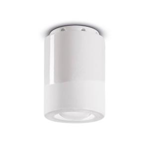Ferroluce PI lámpara de techo, cilíndrica, Ø 8,5 cm, blanca…