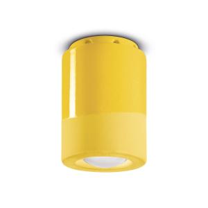Ferroluce PI lámpara de techo, cilíndrica, Ø 8,5 cm, amaril…