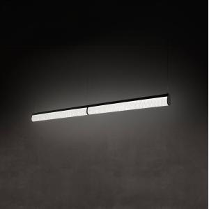 Slamp Lámpara LED colgante Modula Doble, plisada, negra