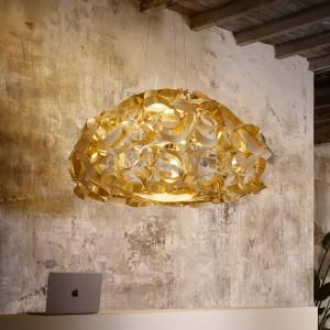Slamp lámpara colgante Quantica, color oro, Ø 120 cm
