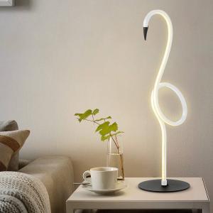 Elstead Lámpara de mesa LED Flamingo, blanca, metal, 50 cm…