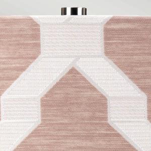 Elstead Lámpara de mesa Milo, níquel-blanco/rosa