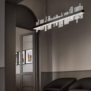 Masiero Lámpara colgante LED Ribbon Linear, 150 cm, negra,…