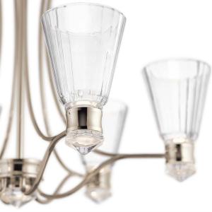 Quintiesse Kayva lámpara colgante LED, IP44, 6 luces, níque…