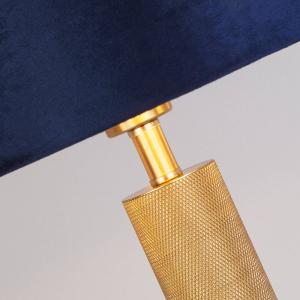 Searchlight Lámpara de mesa London, latón / azul