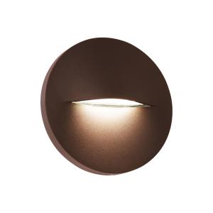 Viokef Aplique de exterior LED Vita, marrón óxido, Ø 14 cm…