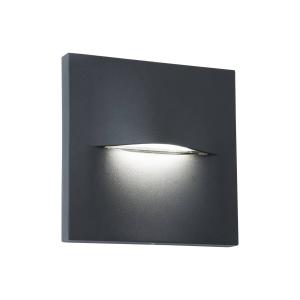 Viokef Aplique de exterior LED Vita, gris oscuro, 14 x 14 cm