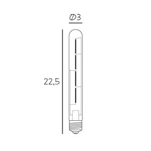 DESIGN BY US Bombilla tubular LED 225, E27, 3,5 W, 2.200 K,…