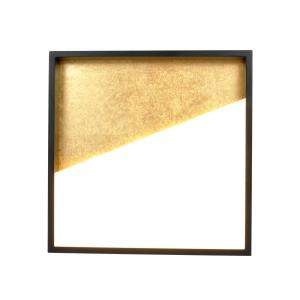 Eco-Light Aplique de pared LED Vista, dorado/negro, 40 x 40…