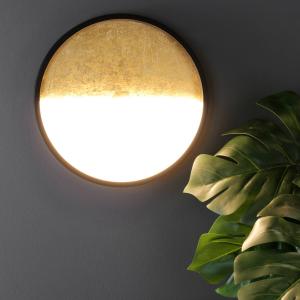 Eco-Light Aplique de pared LED Vista, dorado/negro, Ø 30 cm