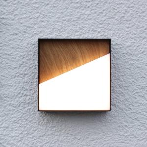 Eco-Light Aplique de exterior recargable Meg, color madera,…