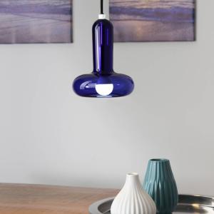 Eco-Light Lámpara colgante Perseo, azul, Ø 15 cm, cristal,…