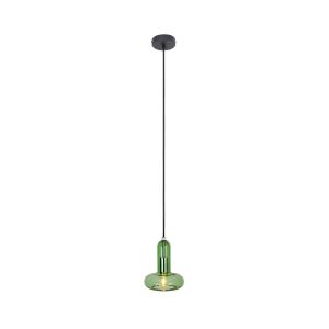 Eco-Light Lámpara colgante Perseo, verde, Ø 15 cm, cristal,…