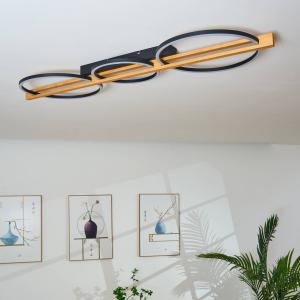 Eco-Light Plafón LED Tovak, pino, longitud 114,8 cm, 3 luce…